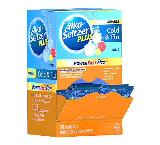 Alka Seltzer Plus Cold & Flu 2 Tabs 20ct
