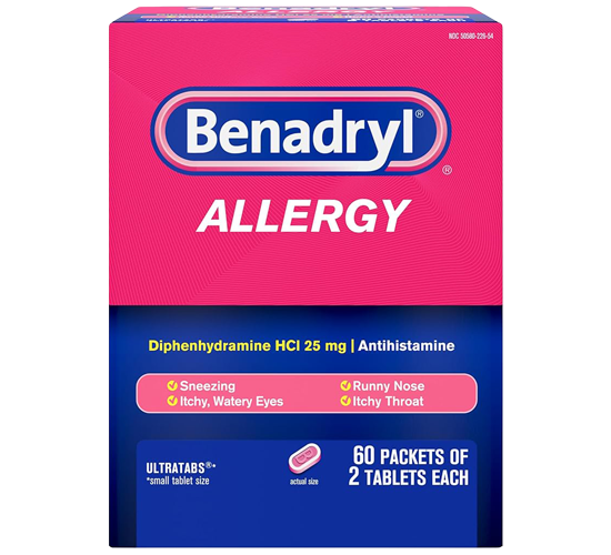 Benadryl Allergy Relief 2Tabs 60ct