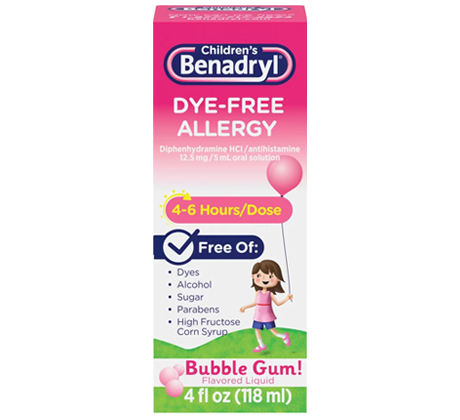 Children's Benadryl - Bubble Gum 4fl.oz. 12.5mg