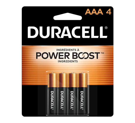 Duracell Alkaline AAA-4 Battery