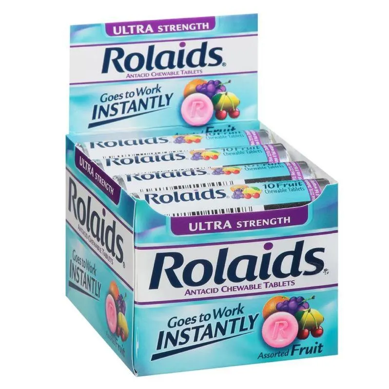 Rolaids Ultra Str. Assorted Fruit 10Tabs 12 Rolls