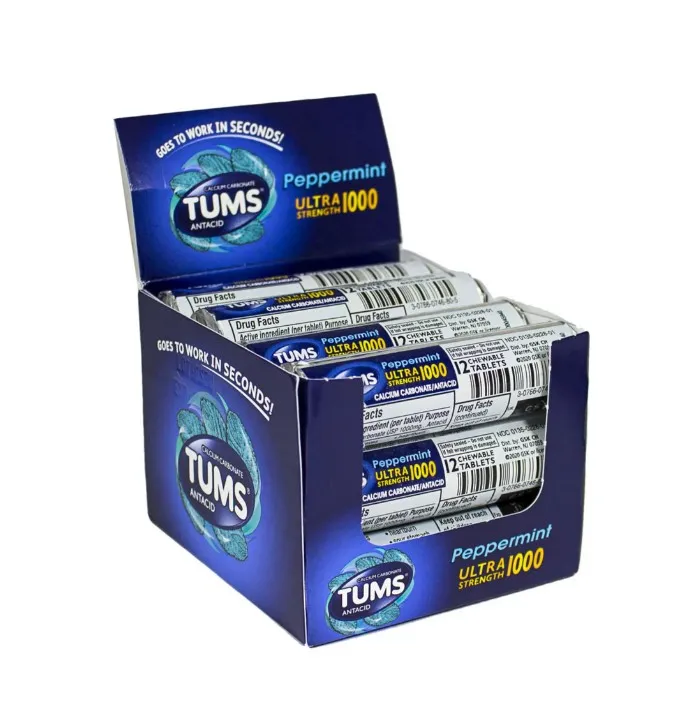 Tums Ultra Str. Peppermint 12ct 12 Rolls