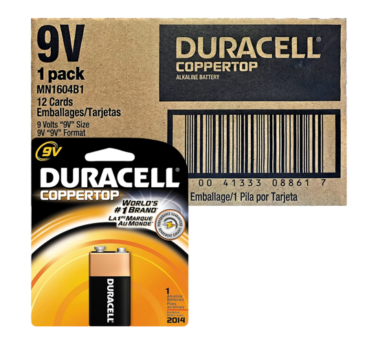 Duracell Alkaline 9V Battery 12/Pk