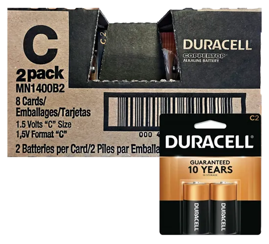 Duracell Alkaline C-2 Battery 8/Pk